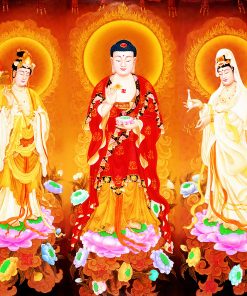 Tranh Phật Tây Phương Tam Thánh Kích Thước A3 - Formex 5ly - In Theo Yêu Cầu(Tranh Canvas, Tranh Thẻ, Tranh Khung…) BC37