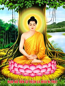 Tranh Phật Bổn Sư Thích Ca Mâu Ni Phật Kích Thước A3 - Formex 5ly - In Theo Yêu Cầu(Tranh Canvas, Tranh Thẻ, Tranh Khung…) BC39
