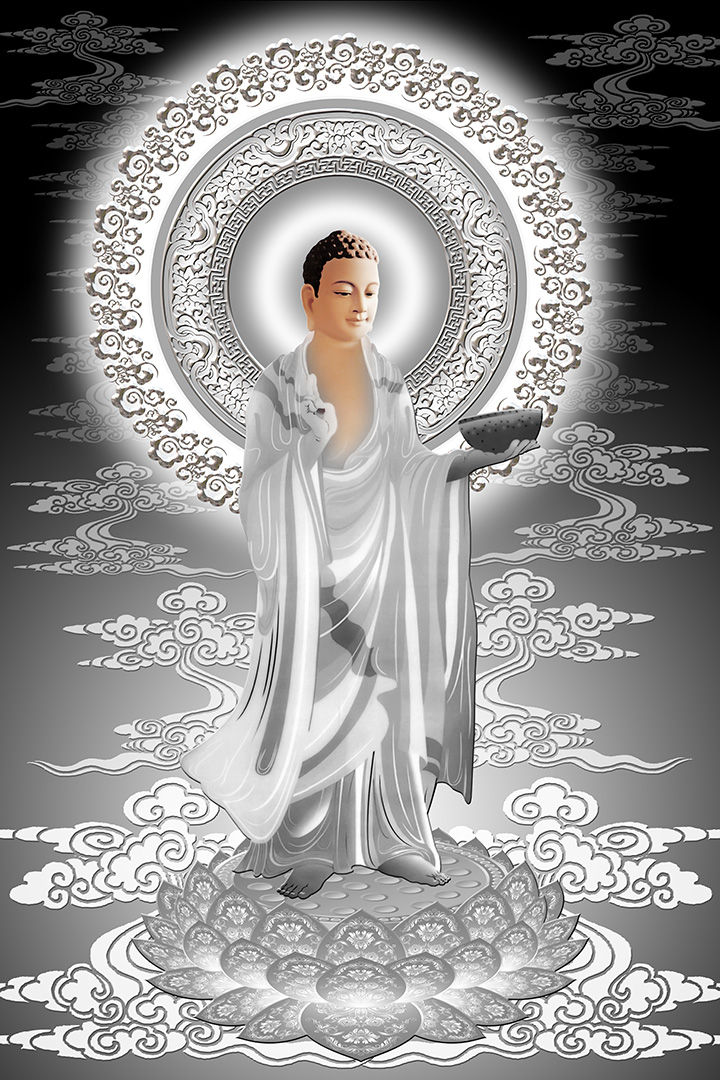 Tranh Phật trắng đen mang lại cho người xem một cái nhìn khác về tôn giáo và văn hóa đồng thời là một tác phẩm nghệ thuật tuyệt vời. Hãy thưởng thức từng nét vẽ, từng chi tiết trên bức tranh để cảm nhận được sự sáng tạo và tâm huyết của họa sĩ.