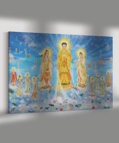 Tranh Tây Phương Tam Thánh Tranh Canvas 30x40cm